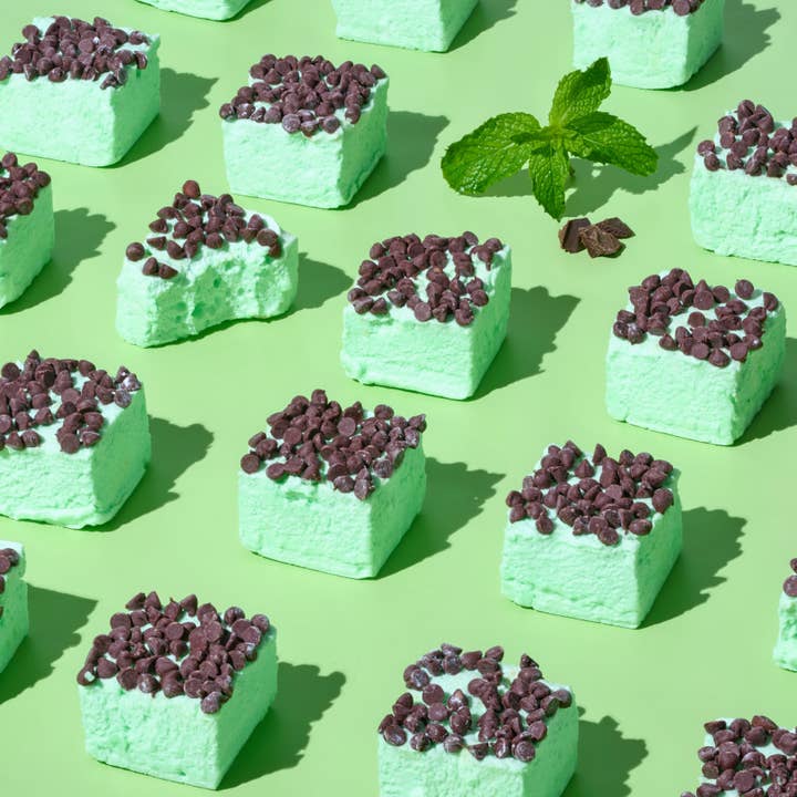 MINT CHOCOLATE CHIP MARSHMALLOWS for wholesale by The Marshmallow Shop