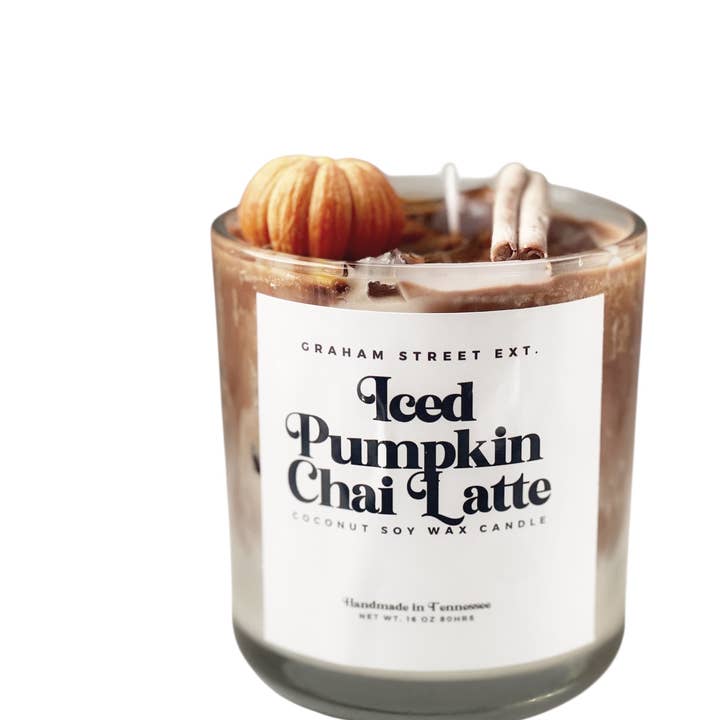 Graham Street Ext. - Wholesale Jar/Filled Candle - Pumpkin Iced Chai Dessert Candle0