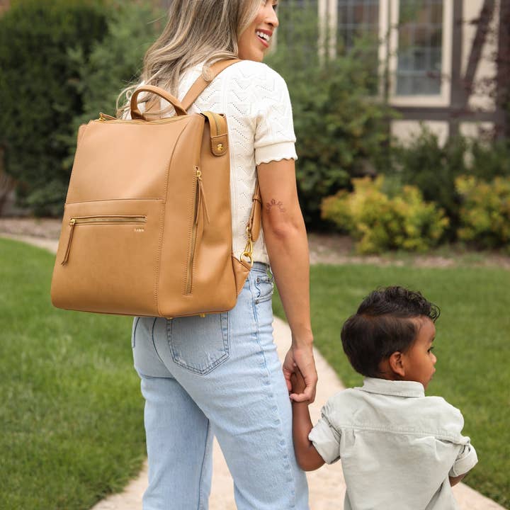 Fawn Design - Wholesale Diaper Bag - Baby - The Square Diaper Bag - Premium Matte Faux Leather Backpack