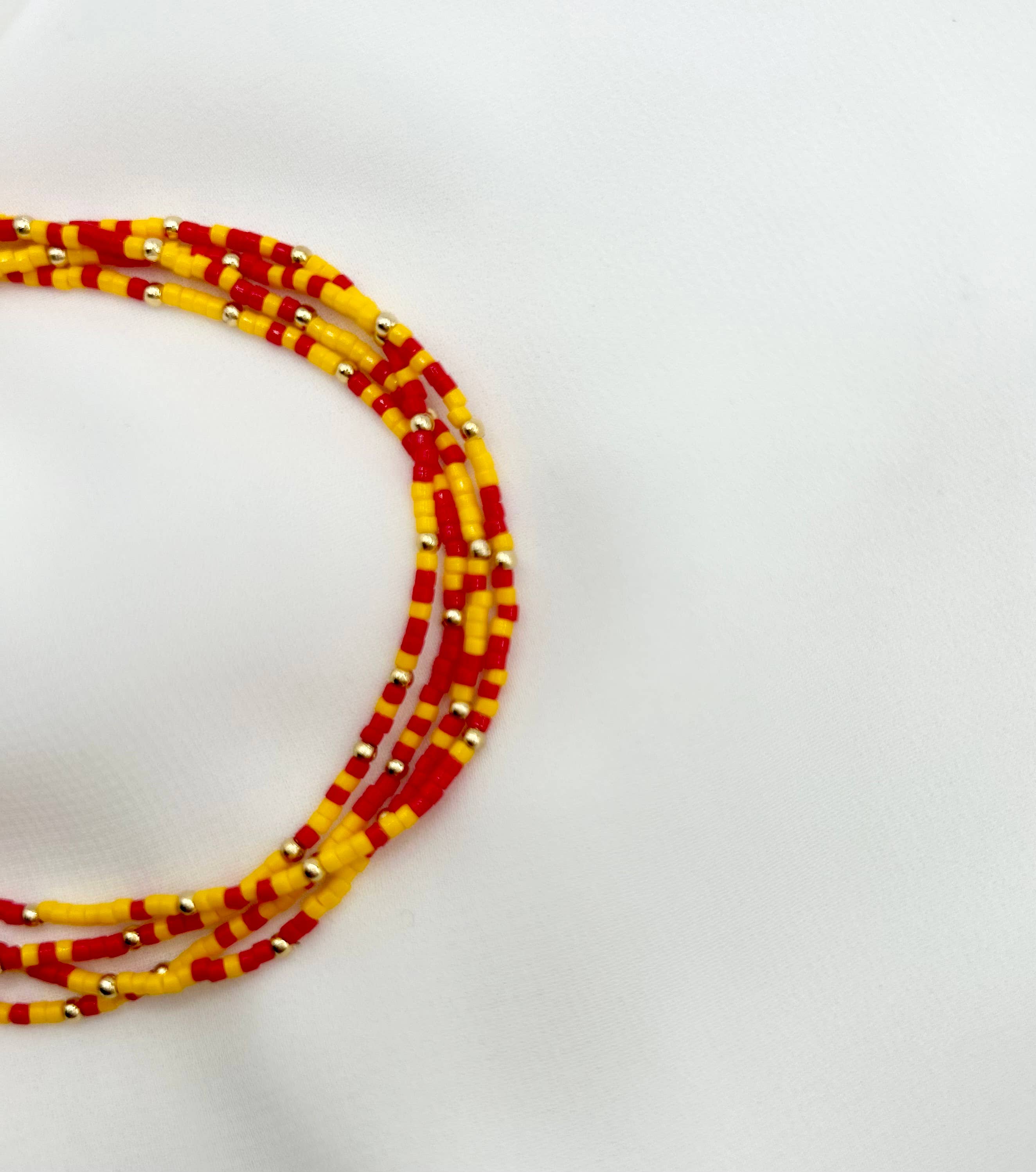 Back Bay Bead Company - Wholesale Beaded Bracelet - Game Day Bracelets Seed Bead Gold Filled Stretch Bracelets 6