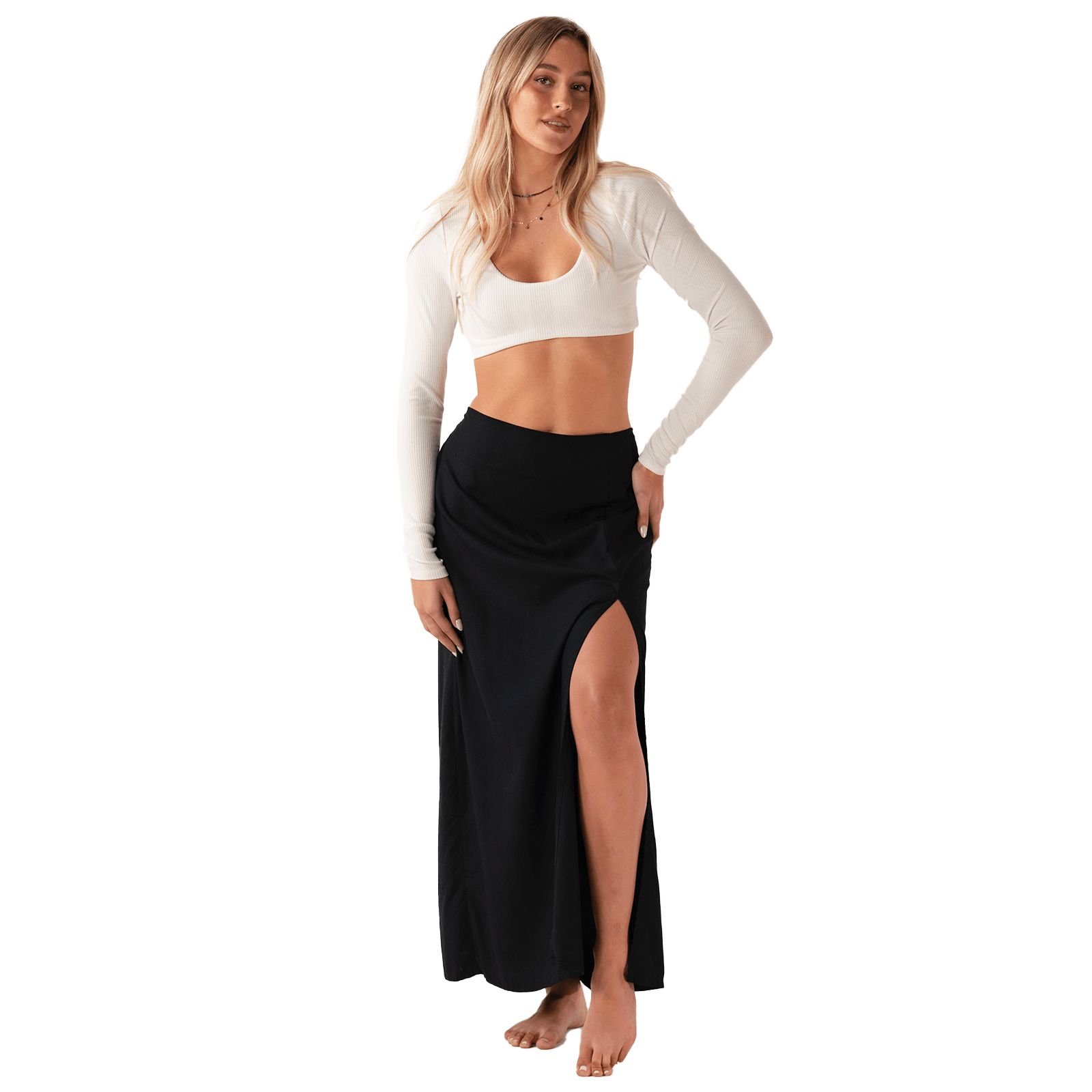 Lotus and Luna - Wholesale Skirt - Women's - Black Maxi Skirt7