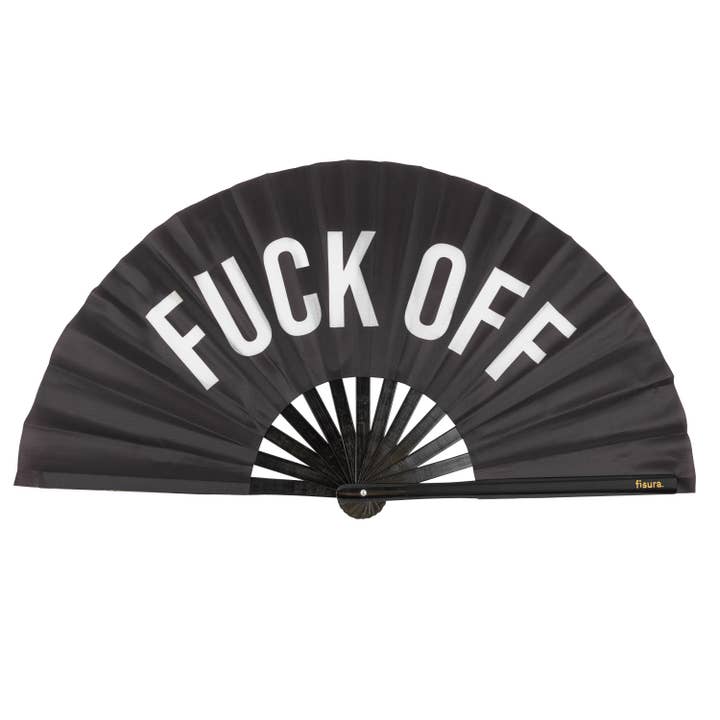 XXL "Fuck off" black fan for wholesale by Fisura