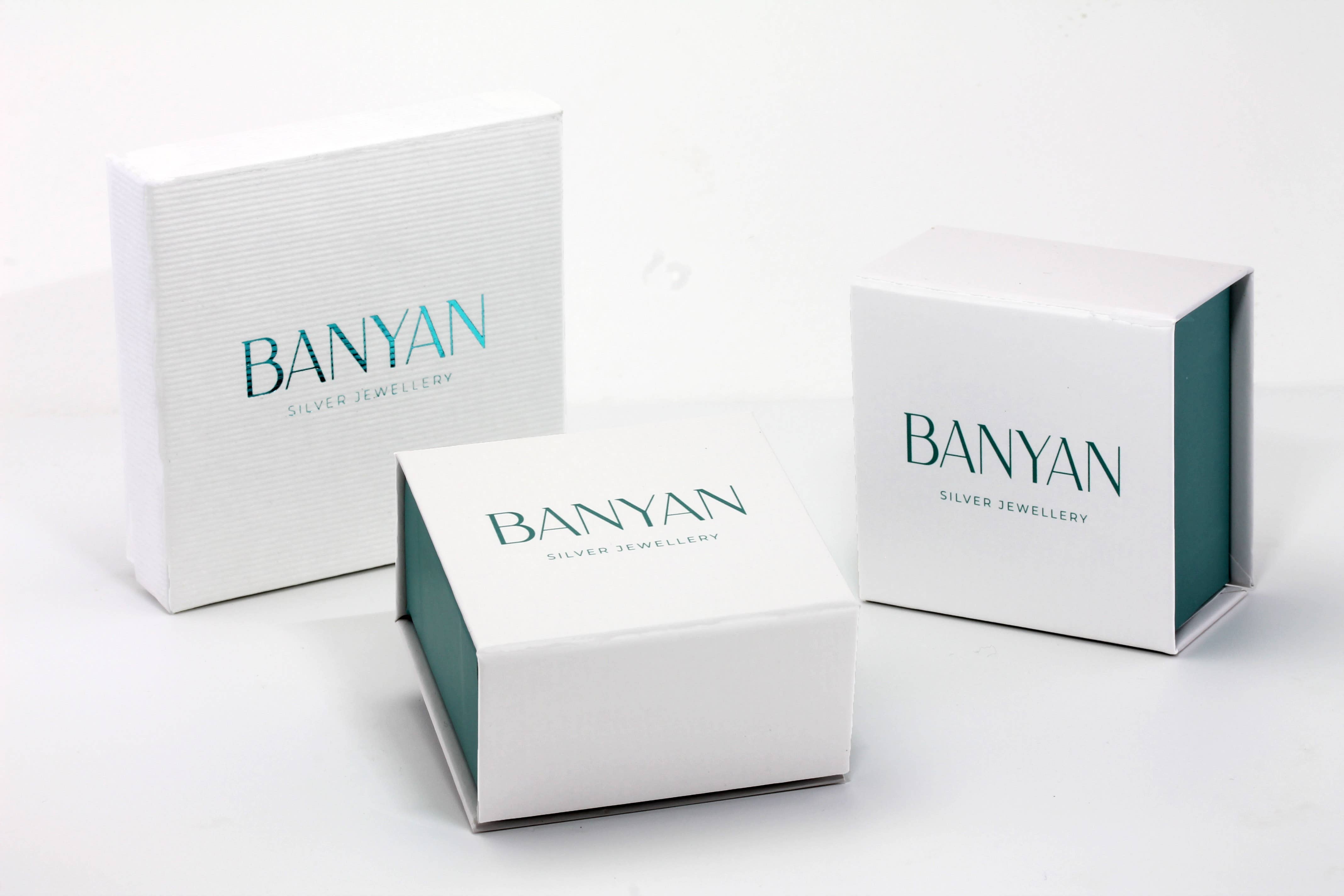 Banyan Jewellery - Vente Solitaire - Bague en opale blanche et bleue6