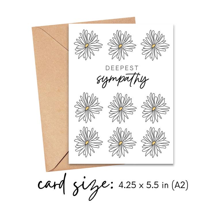 Simply Happy Paper - Wholesale Sympathy Card - Deepest Sympathy Flowers Card2