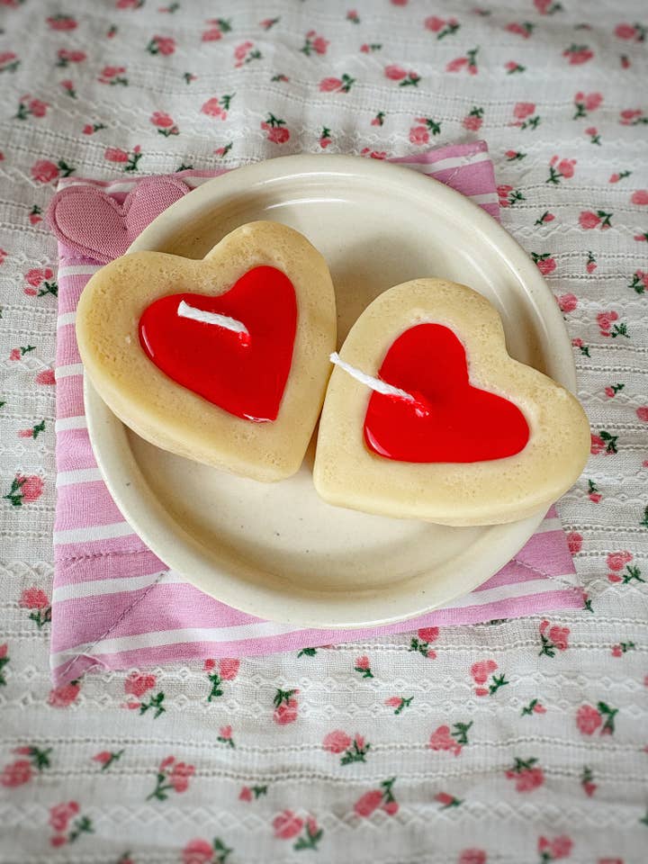 Galletitas de Amor - Heart Cookie Candles Set of 2 for wholesale by The Wednesday Co