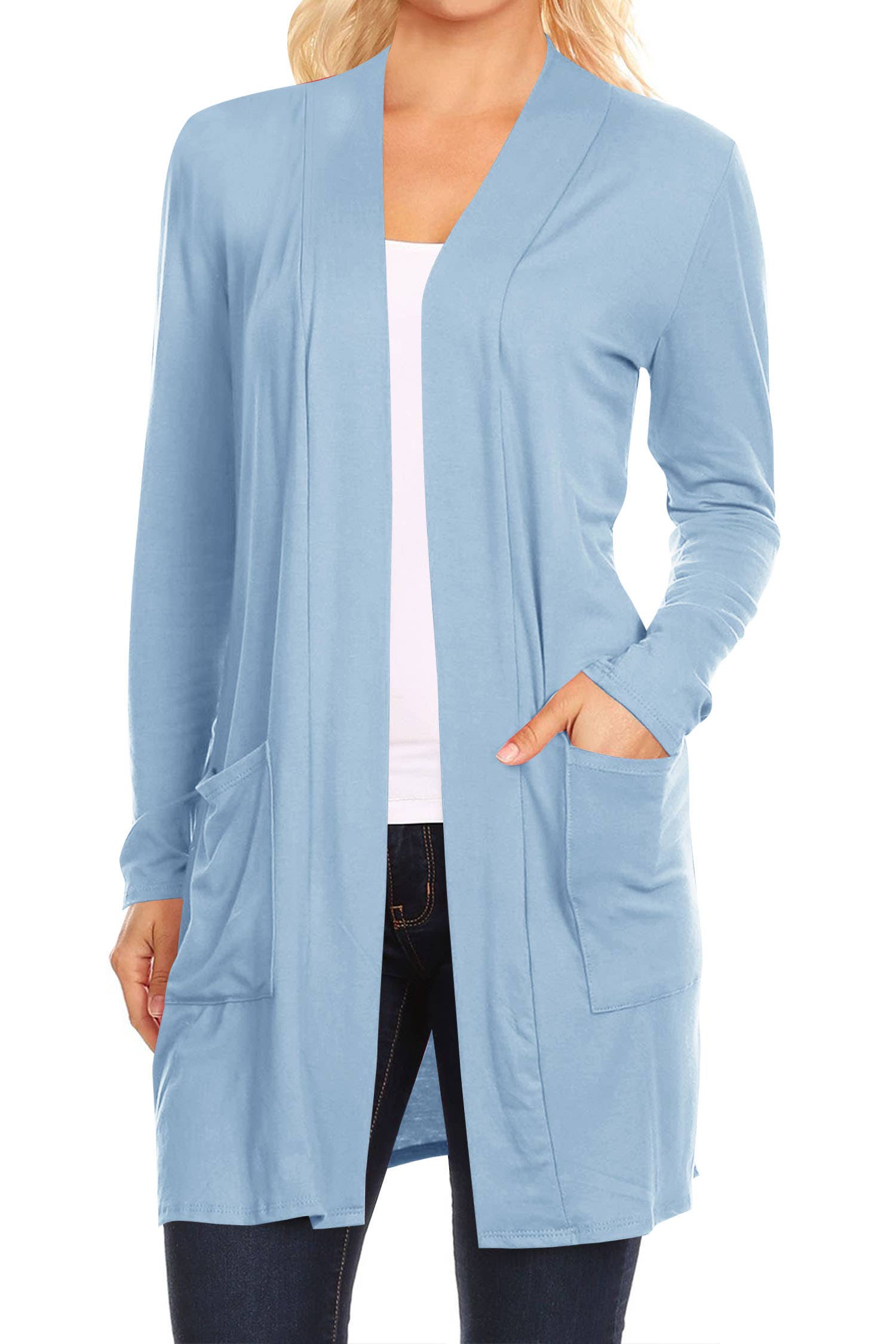 MOA COLLECTION - Wholesale Cardigan - Women's - Women's Long Sleeves Casual Solid Outerwear Sweater Cardigan15