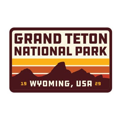 Grand Teton National Park | Retro Lines Design for wholesale by Adventure Responsibly