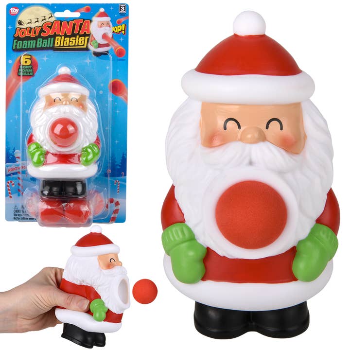 The Toy Network - Wholesale Classic Toy - Kids - SANTA FOAM BALL BLASTER 5.5"5