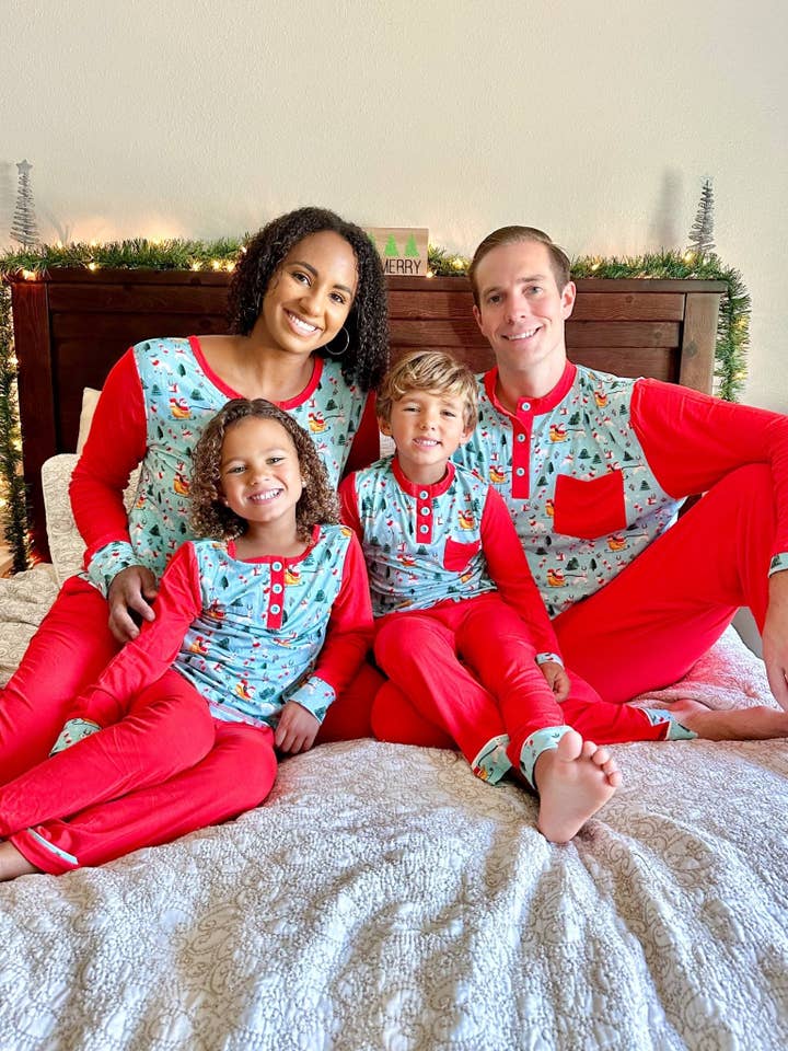 Pyjama de Noël léger en bambou pour hommes pour la vente par Twinflower Creations