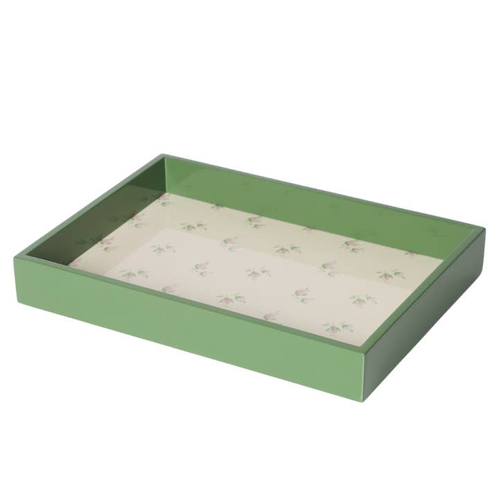 YOLKE x DM Rosebud Breakfast Tray in Apple Green for wholesale by Domenica Marland