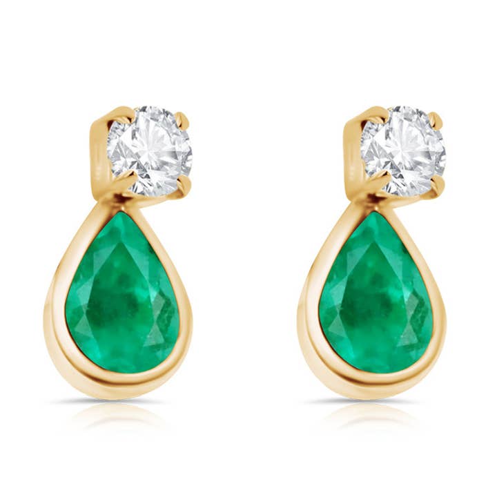 Kasa Karly - Wholesale Stud/Post Earrings - MINTED EMERALD STUDS0