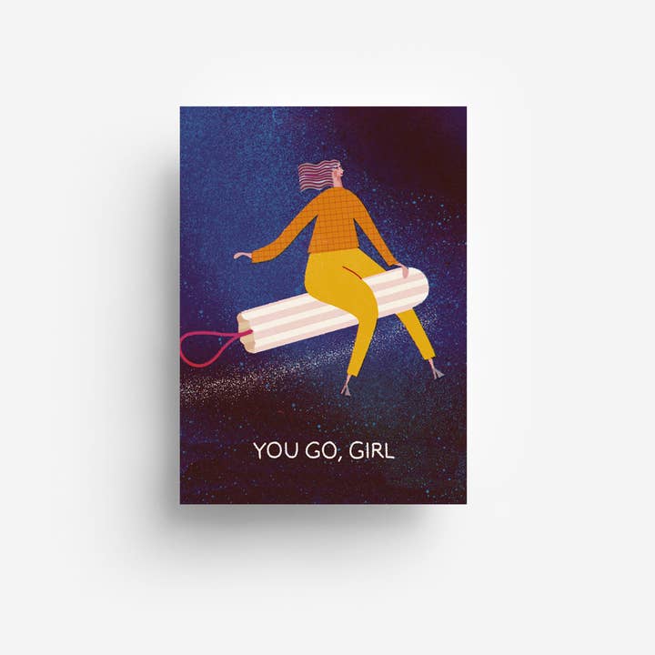 Go Girl Postkarte DIN A6 für den Großhandel von jungwiealt