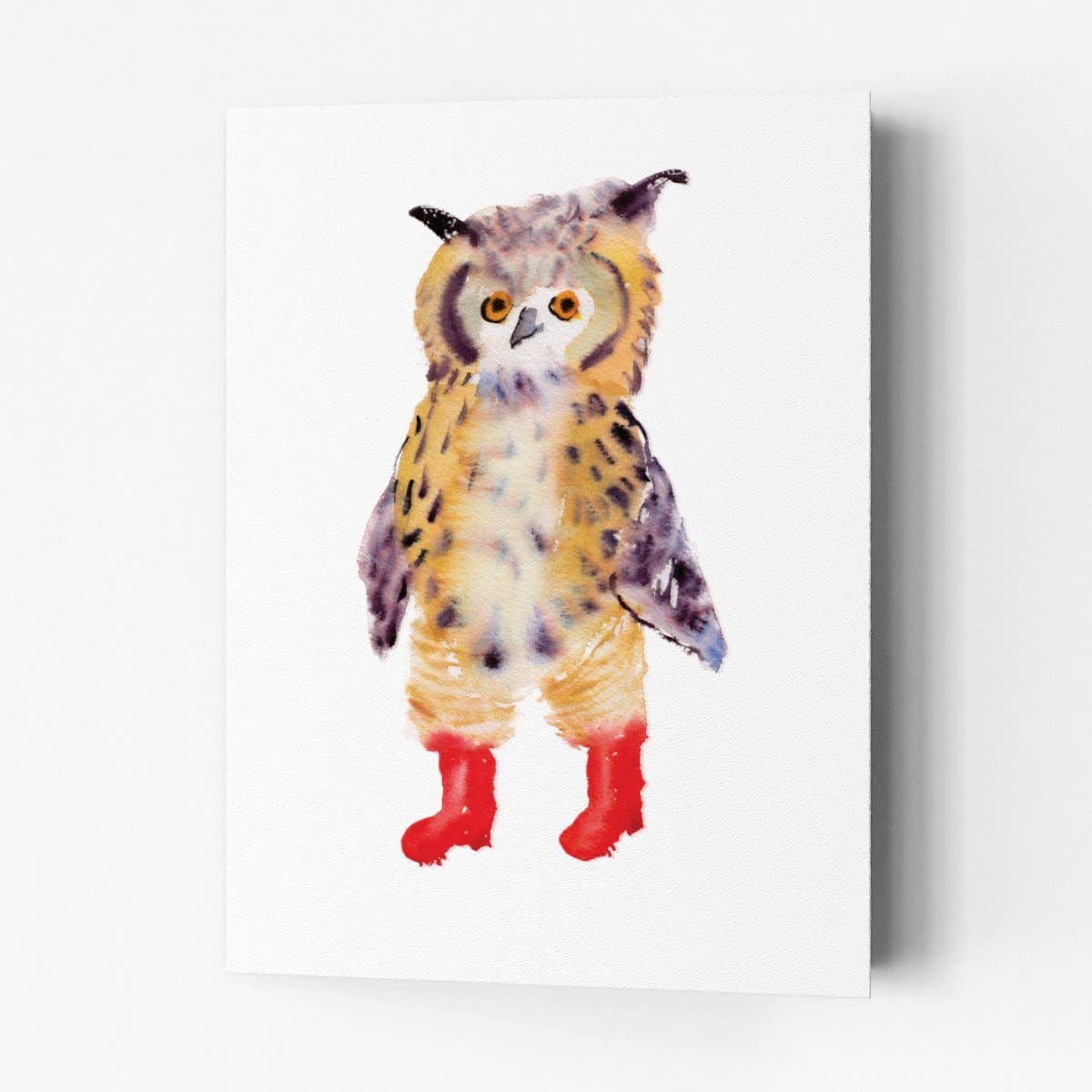 Rosie Webb illustrations – wholesale Everyday greeting card – Owl in Boots card2