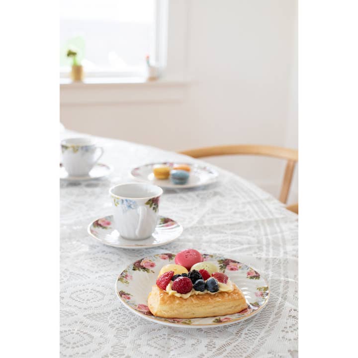 Lynns - Wholesale Tea Set - *Porcelain Tea Cup & Saucer Set with Elegant Floral Design