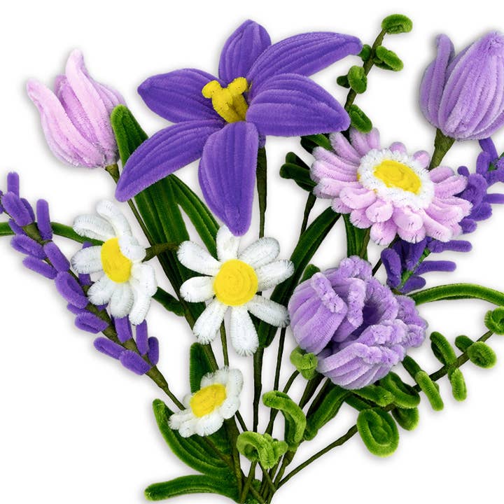 URSUS® / Buntpapierfabrik Ludwig Bähr GmbH & Co. KG - Wholesale DIY Craft Kit - DIY Set Chenille Wire Flowers "Purple"3