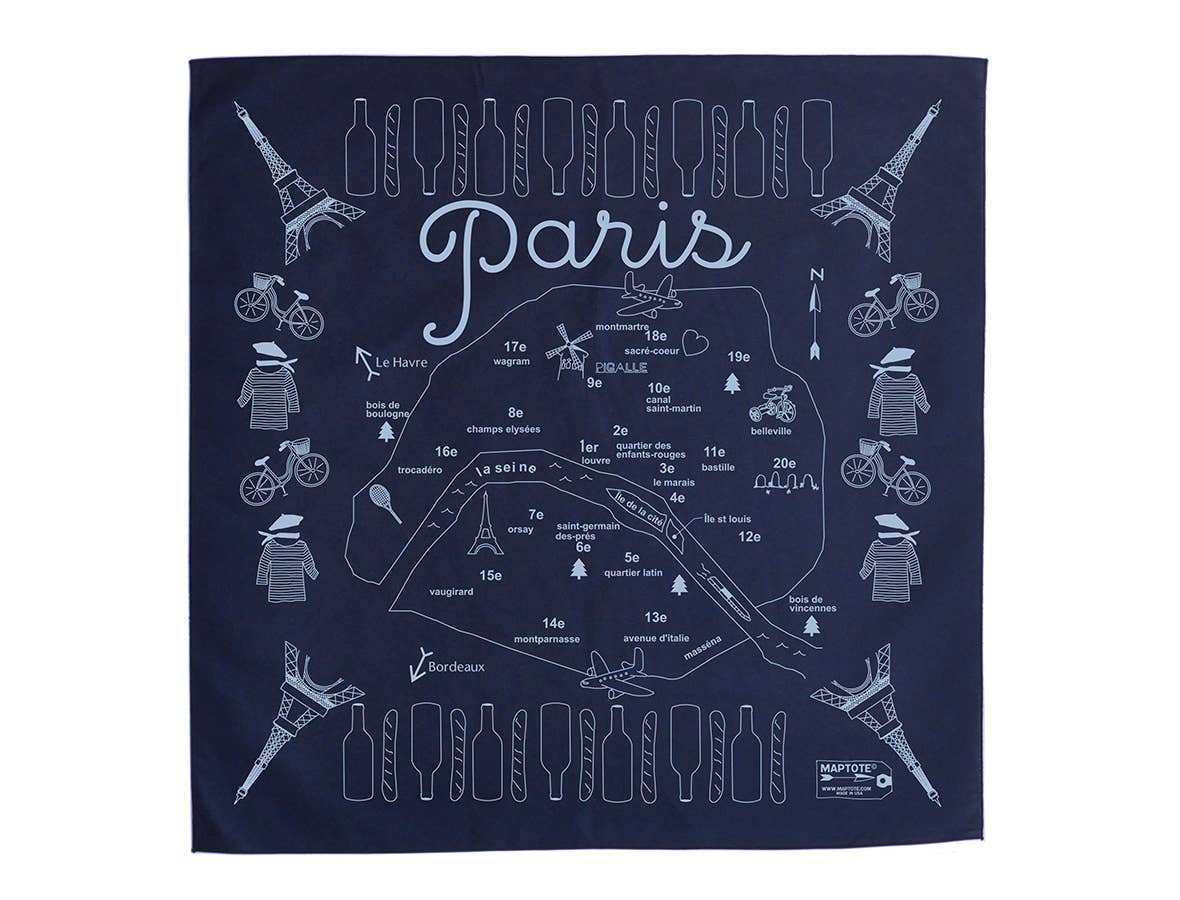 Maptote – Engroshandel Bandana - Unisex – Paris Bandana6