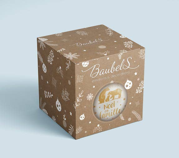 Baubels – Engroshandel Julepynt – Baubels Maman Chérie juletræskugle i glas1