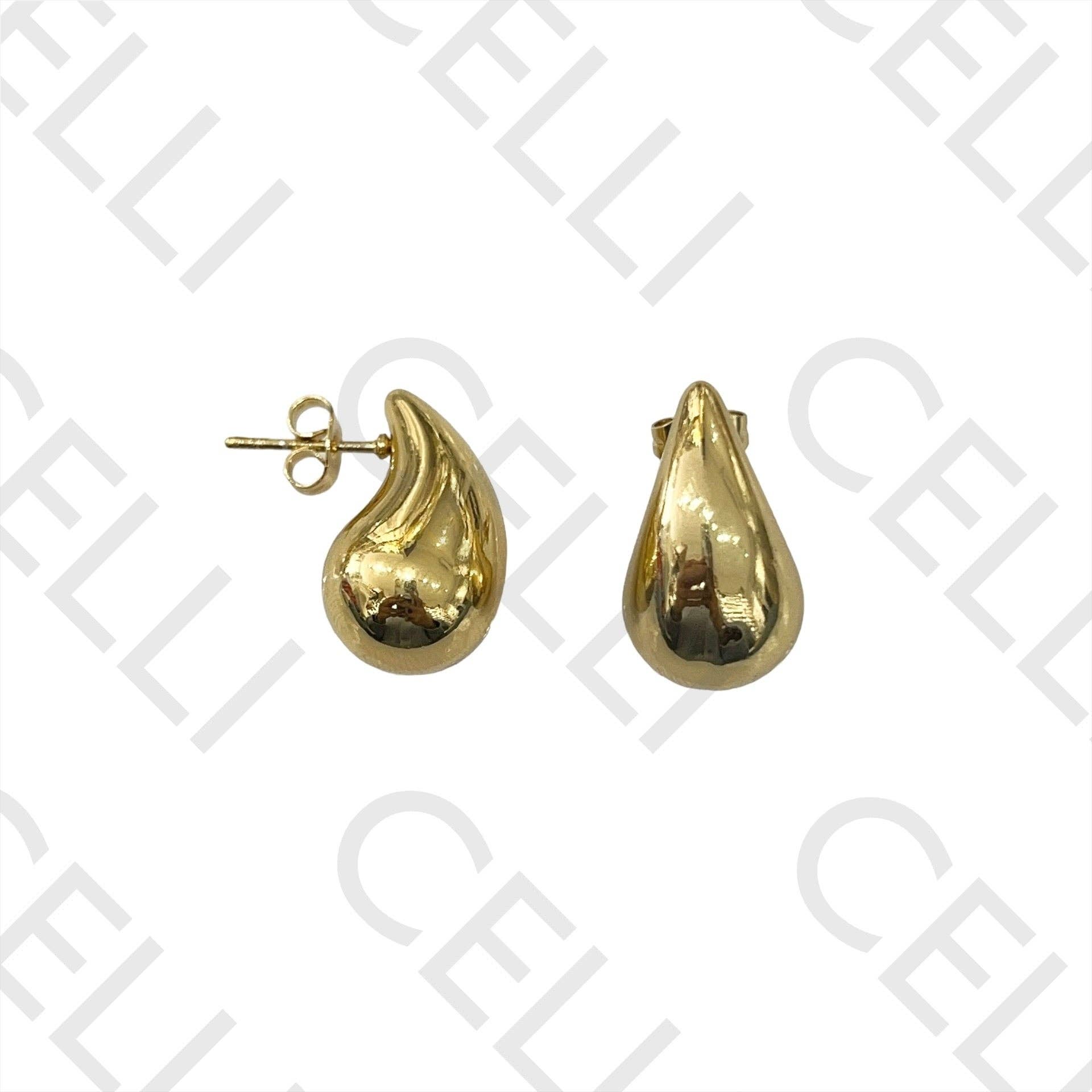 Celli Biju - Wholesale Stud/Post Earrings - Steel Earring - Smooth Drop2