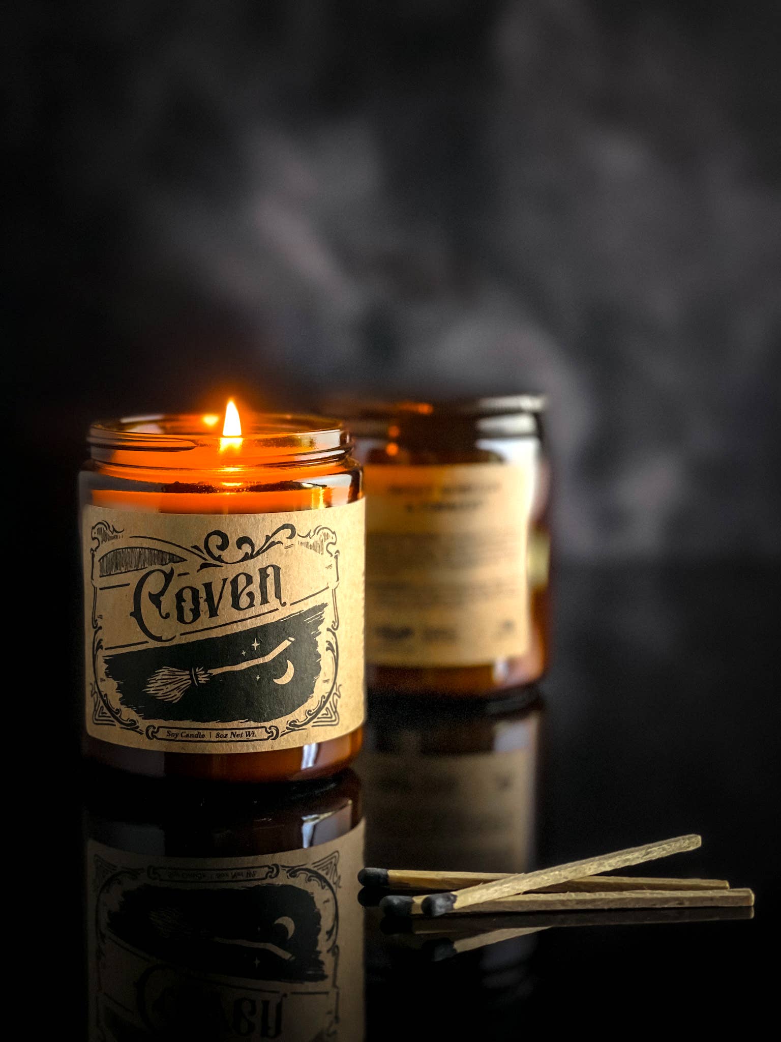 Ludlow Luna - Wholesale Jar/Filled Candle - COVEN Soy Candle [Berries + Basil + Tonka Bean]4