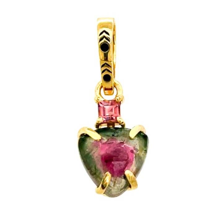 Watermelon Tourmaline Gold Vermeil Harmony Pendant for wholesale by Esprit Creations