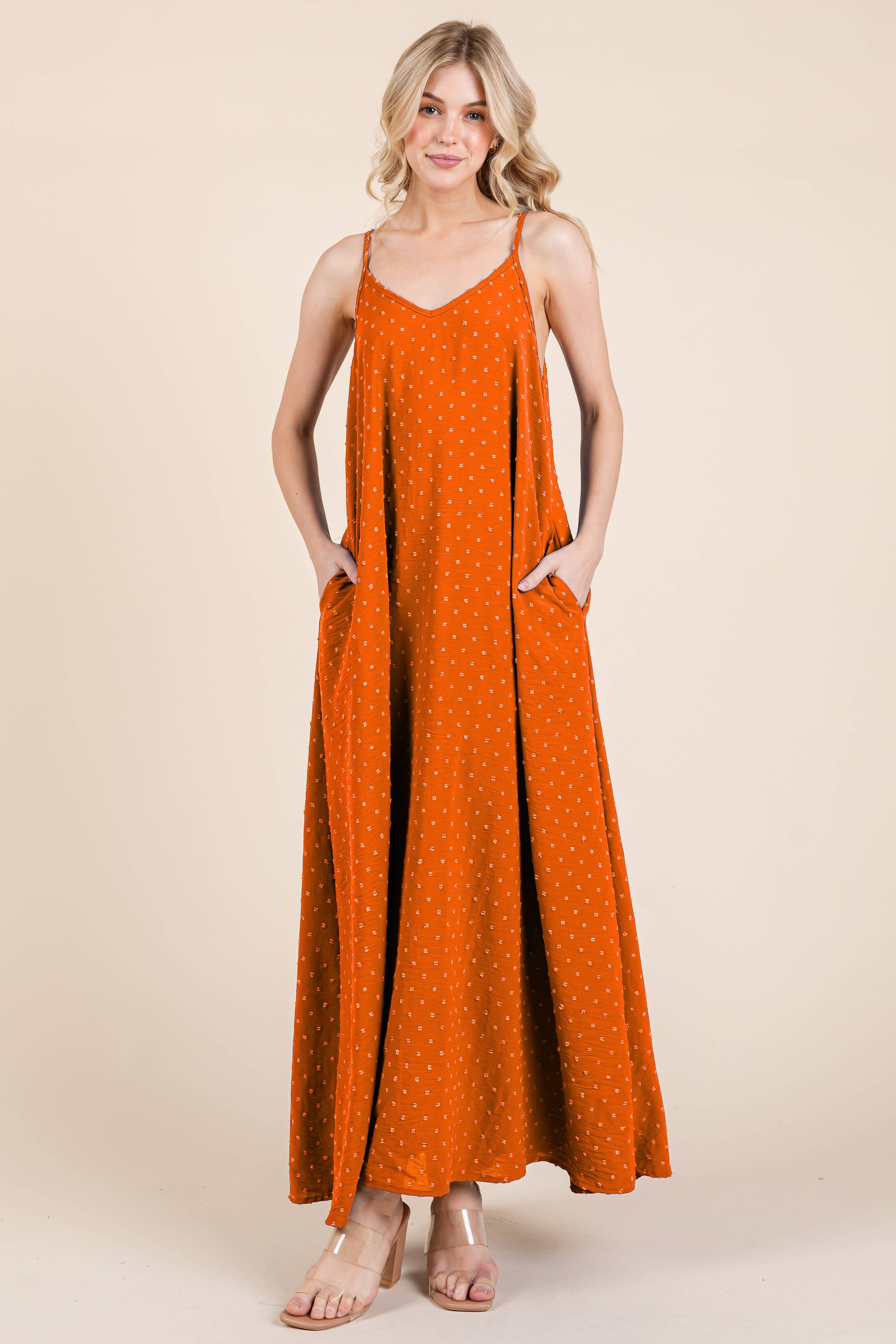 BOMBOM - Vente Robe – femme - ROBE MAXI À POIS SUISSE DA16309