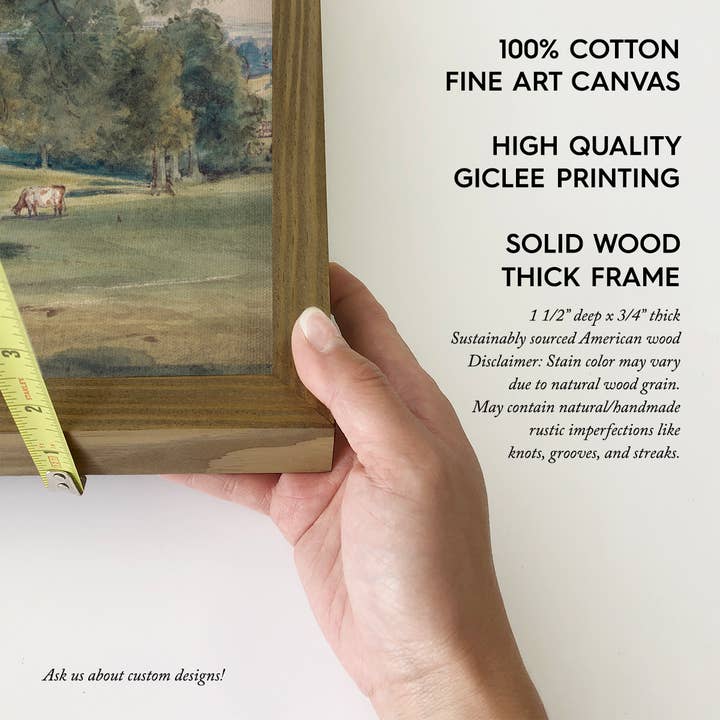 Hangout Home – Impressão artística por atacado – Cavalos by the Grand Oak Tree - Arte de parede em tela de cavalo - Moldura3