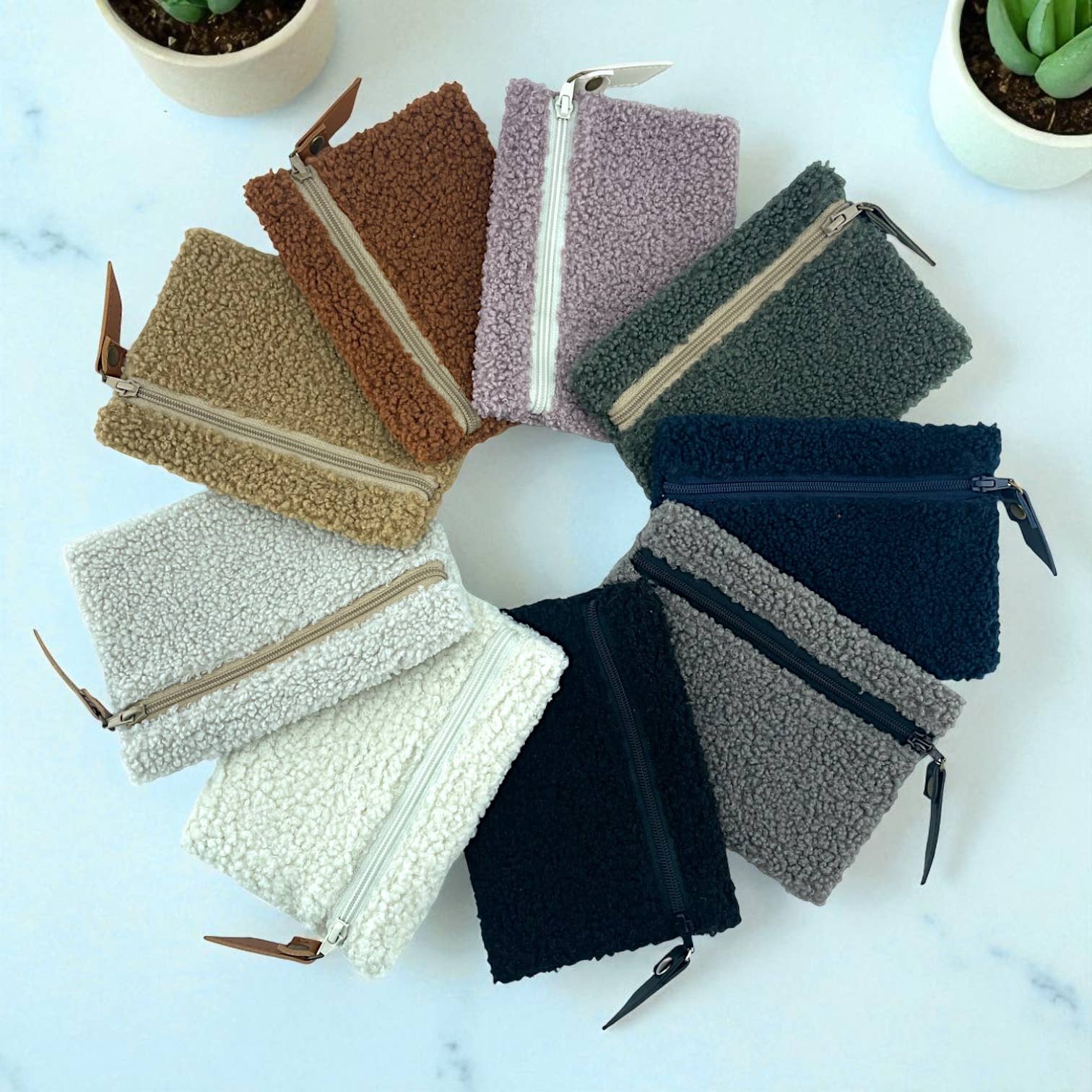 Emmanuel Création - Wholesale Pouch - Unisex - Pouch S, "Bouclette" terra3