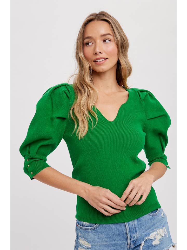 Bluivy - Venta al por mayor Jersey corto de punto - Mujer - JERSEY MANGA CORTA PUFF23