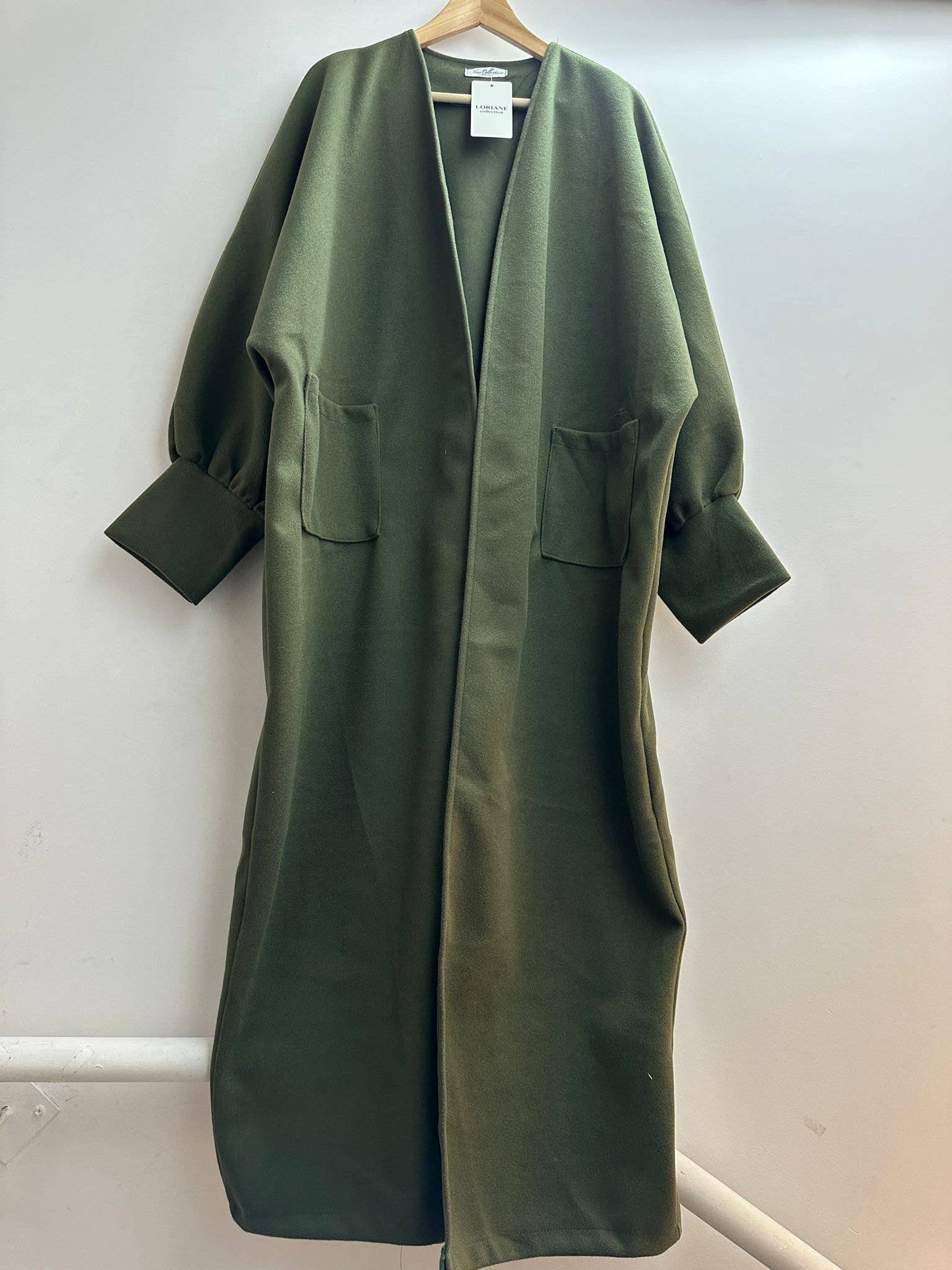 LORIANE - Vendita all'ingrosso Cappotto - Donna - Giacca cappotto maniche lunghe con tasche oversize taglia unica4