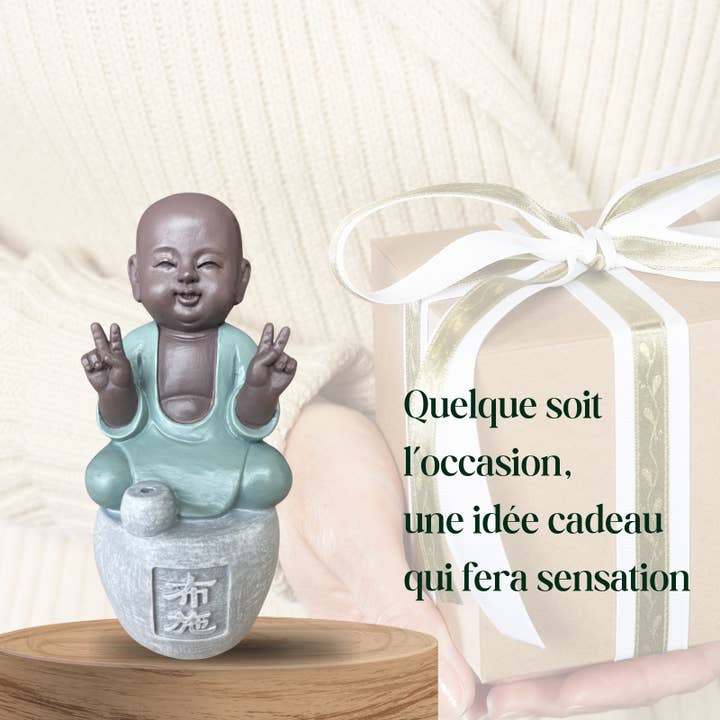 Zen'Arôme - Wholesale Ornament - Buddha Figurine Incense Holder Dana - Zen Meditation Buddha1