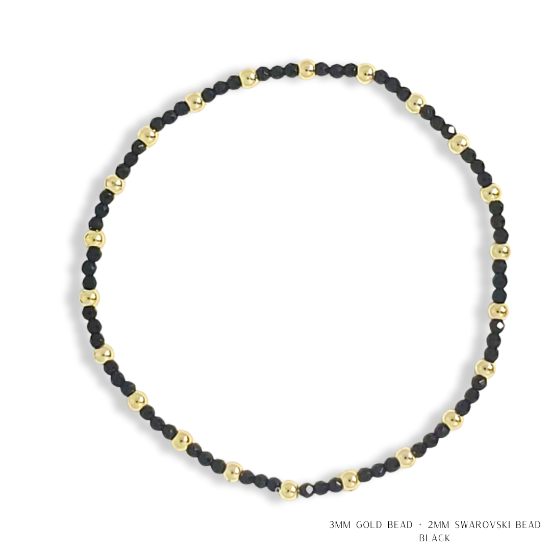 Savvy Bling - Vendita all'ingrosso Bracciale con perline - Bracciale con Perline in Oro e Cristalli Swarovski - Più Colori41