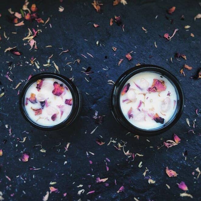 Atelier Oracle - Venta al por mayor Velas en tarros - Vela Rose and Verbena «Love and Sweetness», cuarzo rosa0