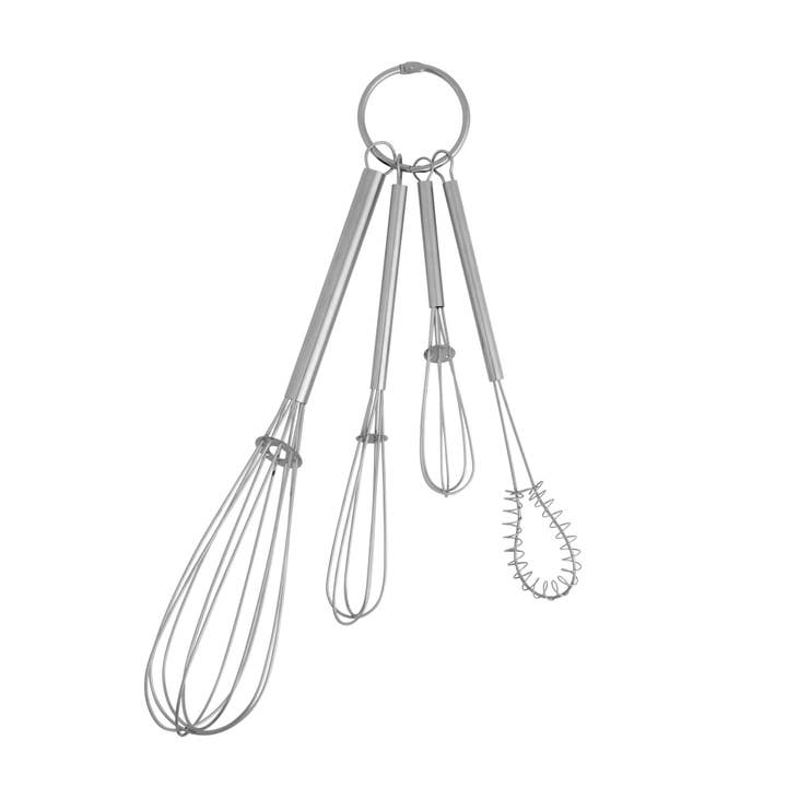 4pc Stainless Steel Mini Whisks Set for wholesale by Core Home