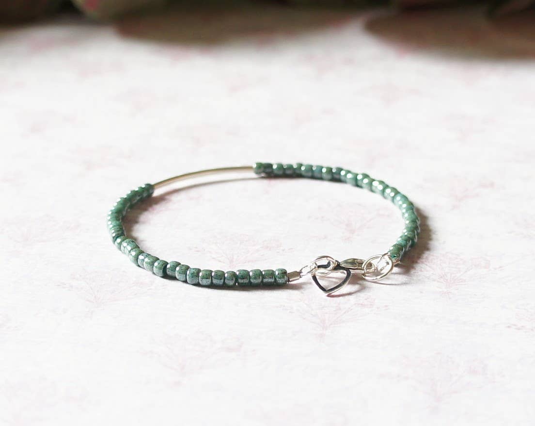 Sentimento - Vente Bracelet de perles - Bracelet Barre en Argent Sterling Turquoise et Bleu2