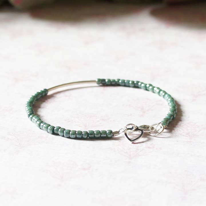 Sentimento - Vente Bracelet de perles - Bracelet Barre en Argent Sterling Turquoise et Bleu2