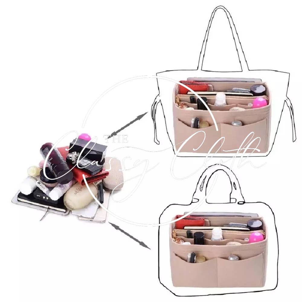 The Classy Cloth WS - Wholesale Purse/Bag Accessory - Women's - Tote Bag Purse Organizer Insert - Light Peach RTS11