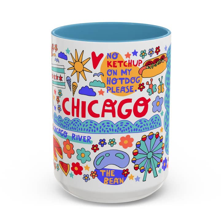Chicago - *BIG* Coffee Mug (15oz, blue) for wholesale by LOLALA
