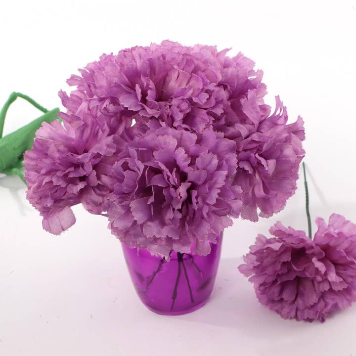 Larksilk - Wholesale Artificial Flowers - 200-Pack: 5" Lavender Carnation Picks4