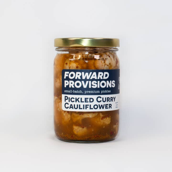 Pickled Curry Cauliflower - Case of 12 - 12 oz Jars for wholesale by Gourmet Indulgences, LLC (dba Quince & Apple Company)