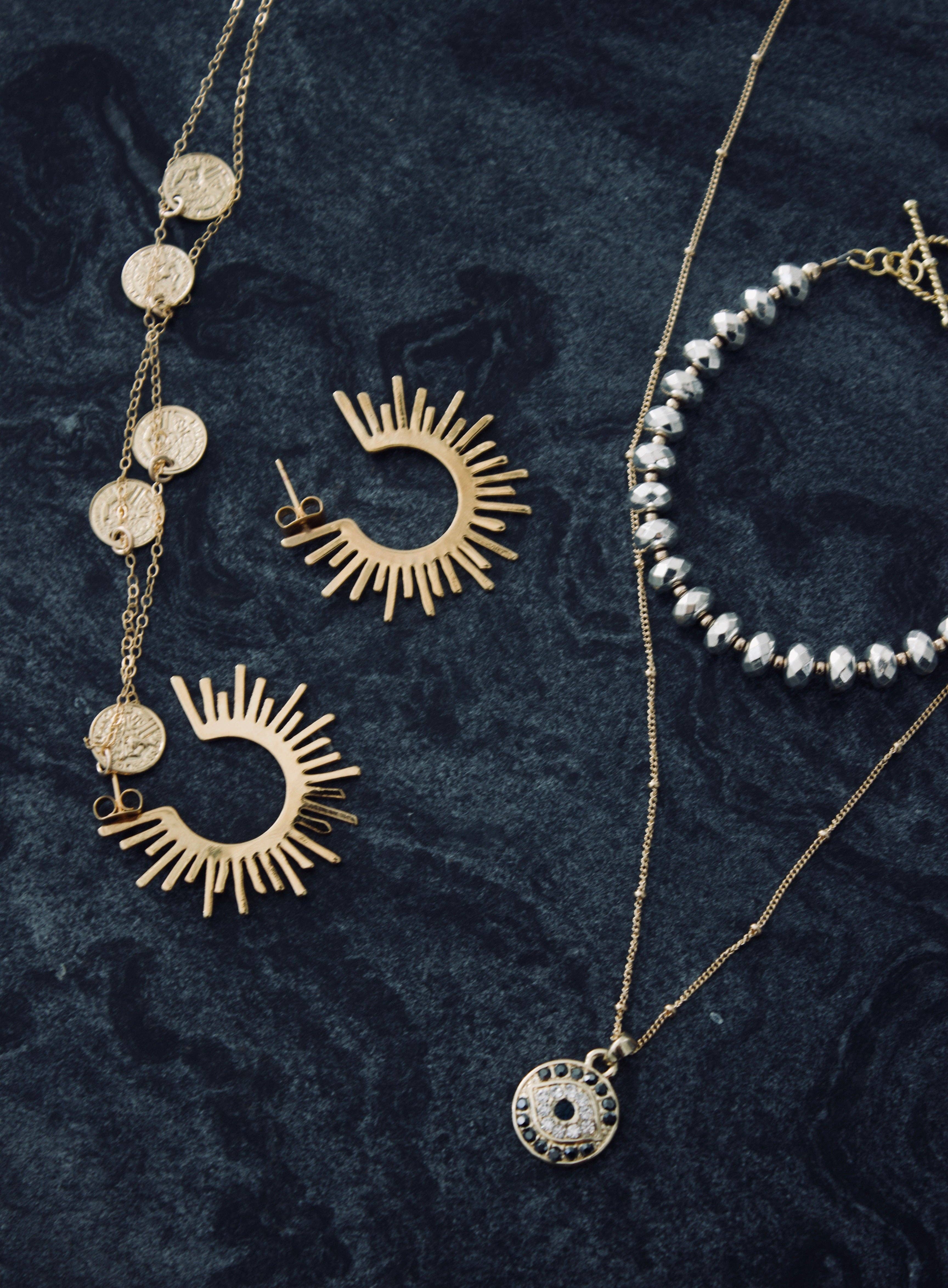 Katie Waltman Jewelry - Wholesale Hoop Earrings - SUN SILHOUETTE HOOPS3