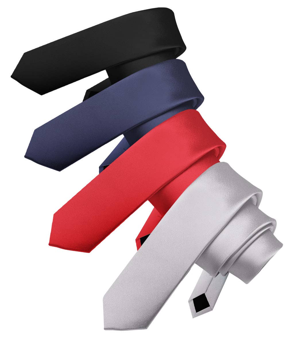Dubal Brothers - Vente Cravate – homme - Cravate fine unie (4 paquets) par Vittorio Farina82