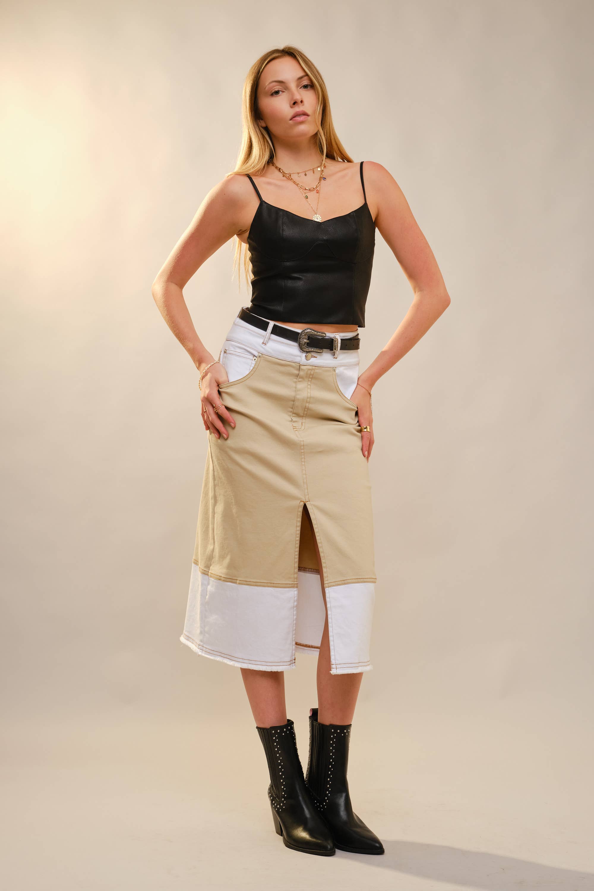 Blue B - Wholesale Tank Top - Women's - 52133T - Faux Leather Cropped Cami Top15