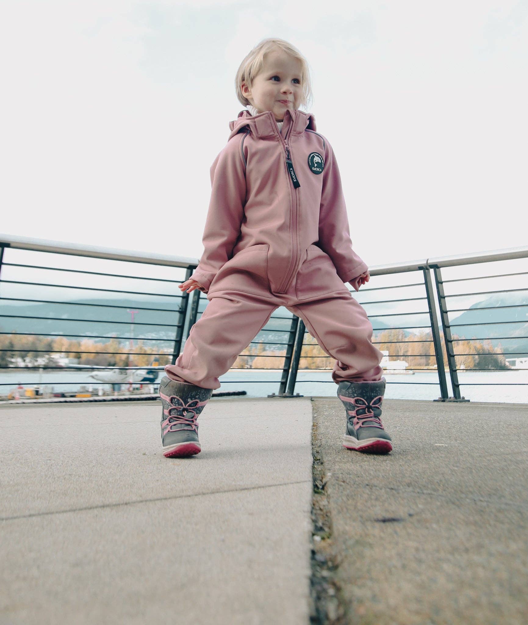 KID.ORCA – wholesale Overalls – Kids – KidORCA Kids Softshell Overall Play Suit _ Ash Rose4