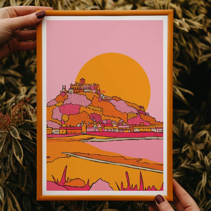 St Michael's Mount Art Print, Travel-Themed Art for wholesale by Freya Niamh