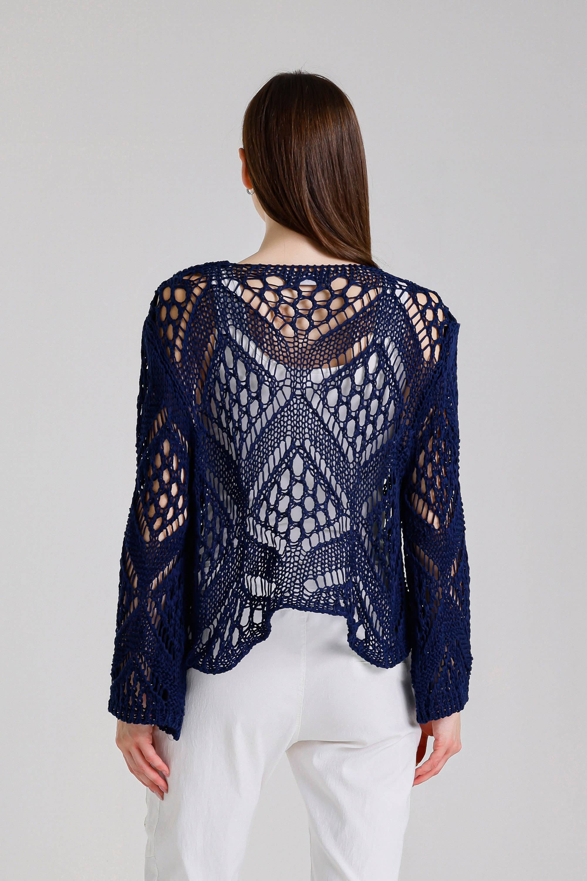 TINA Stephens Italy/Tees By Tina - Vente Cardigan – femme - Boléro Kandra en tricot ouvert à nouer sur le devant (CLS303)17