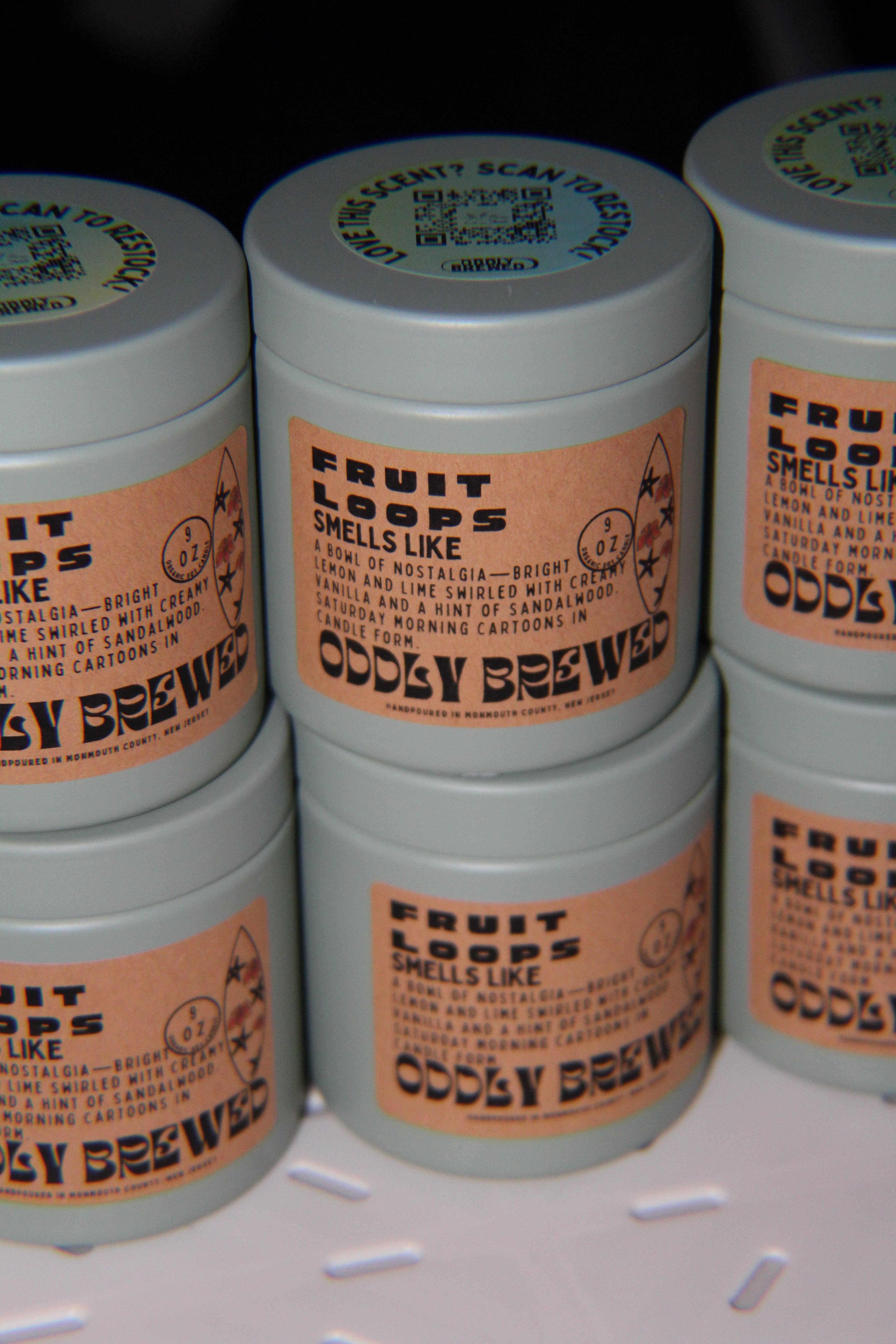 Oddly Brewed - Wholesale Travel Candles - Fruit Loops Soy Candle Tins2