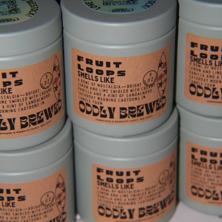 Oddly Brewed - Wholesale Travel Candles - Fruit Loops Soy Candle Tins2