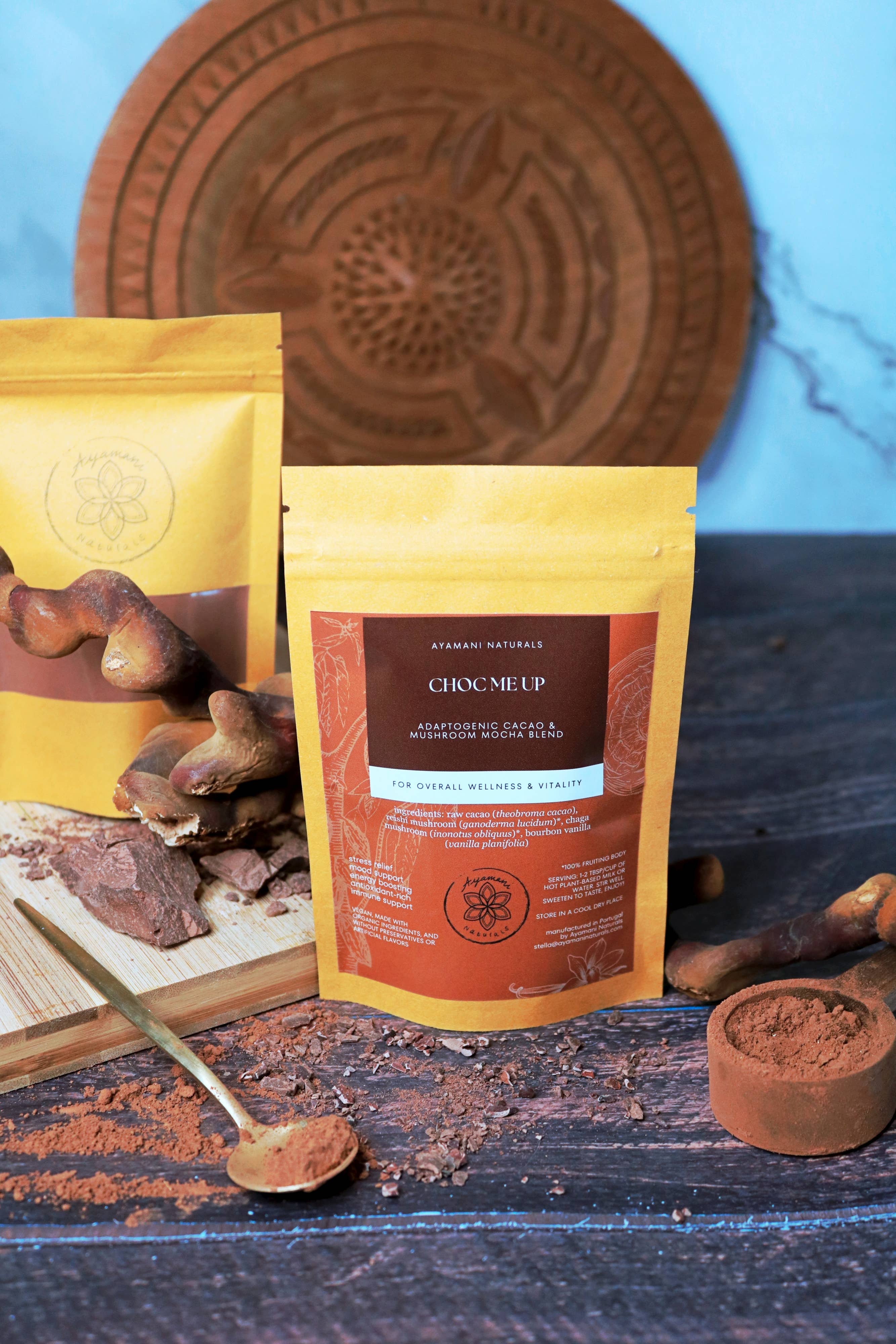 Ayamani Naturals - Vendita all'ingrosso Mix per cioccolata calda - Choc Me Up | Mocha al fungo con reishi, chaga, vaniglia e cacao3