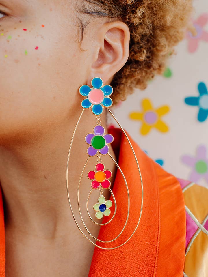 boucles d'oreilles déclaratives colorées : Wildchild pour la vente par StudioSophiaSophia