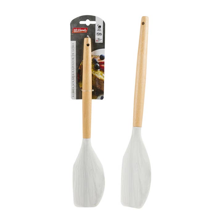 Deluxe Import Trading - Wholesale Spatula/turner - Silicone Spatula - 12.5'' - Wooden Handle